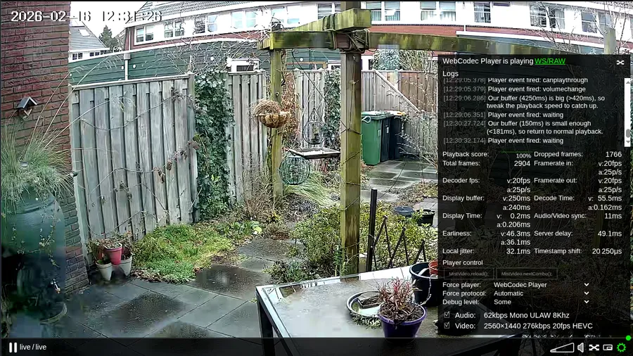 Showing the webcodec player