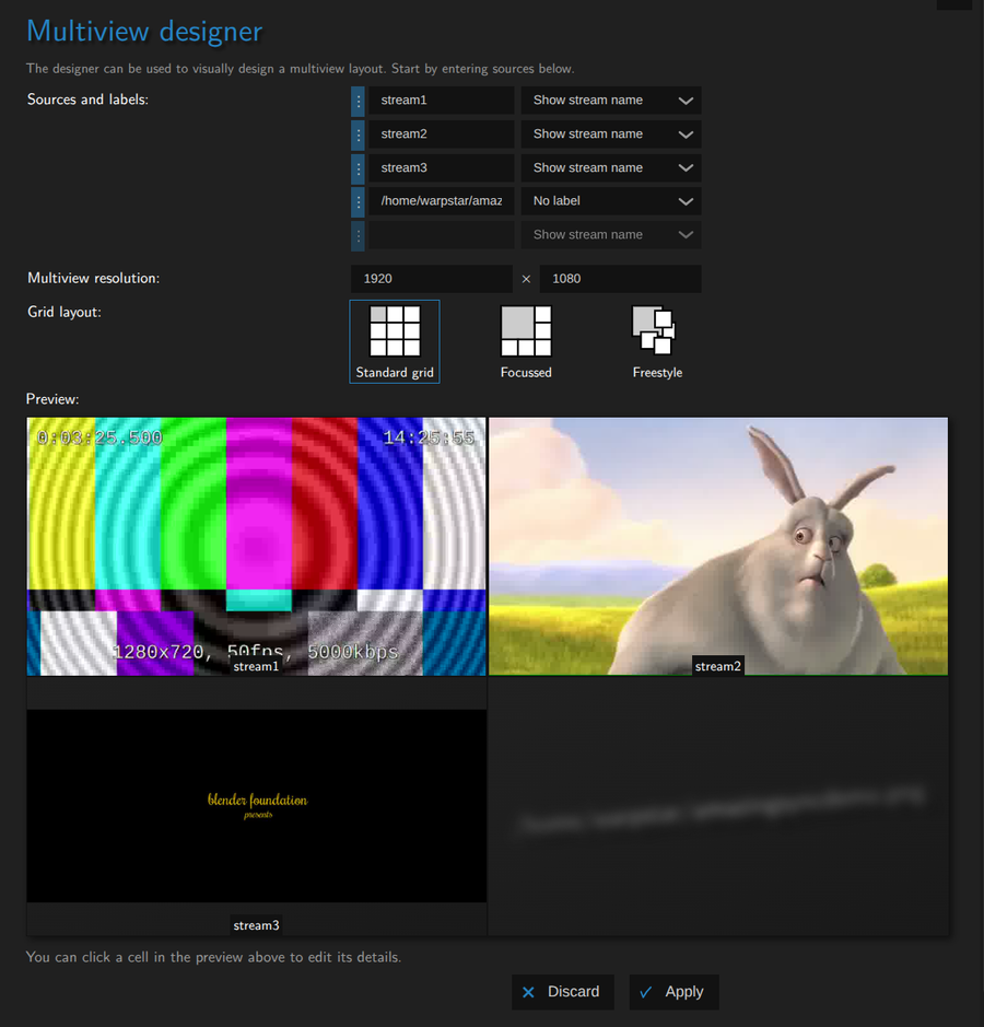 First look into setting up the multiviewer