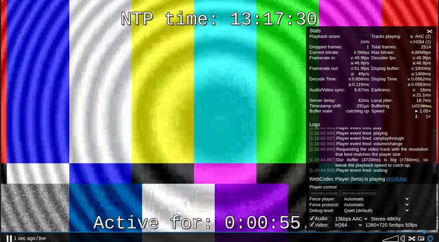 Webcodec player in action